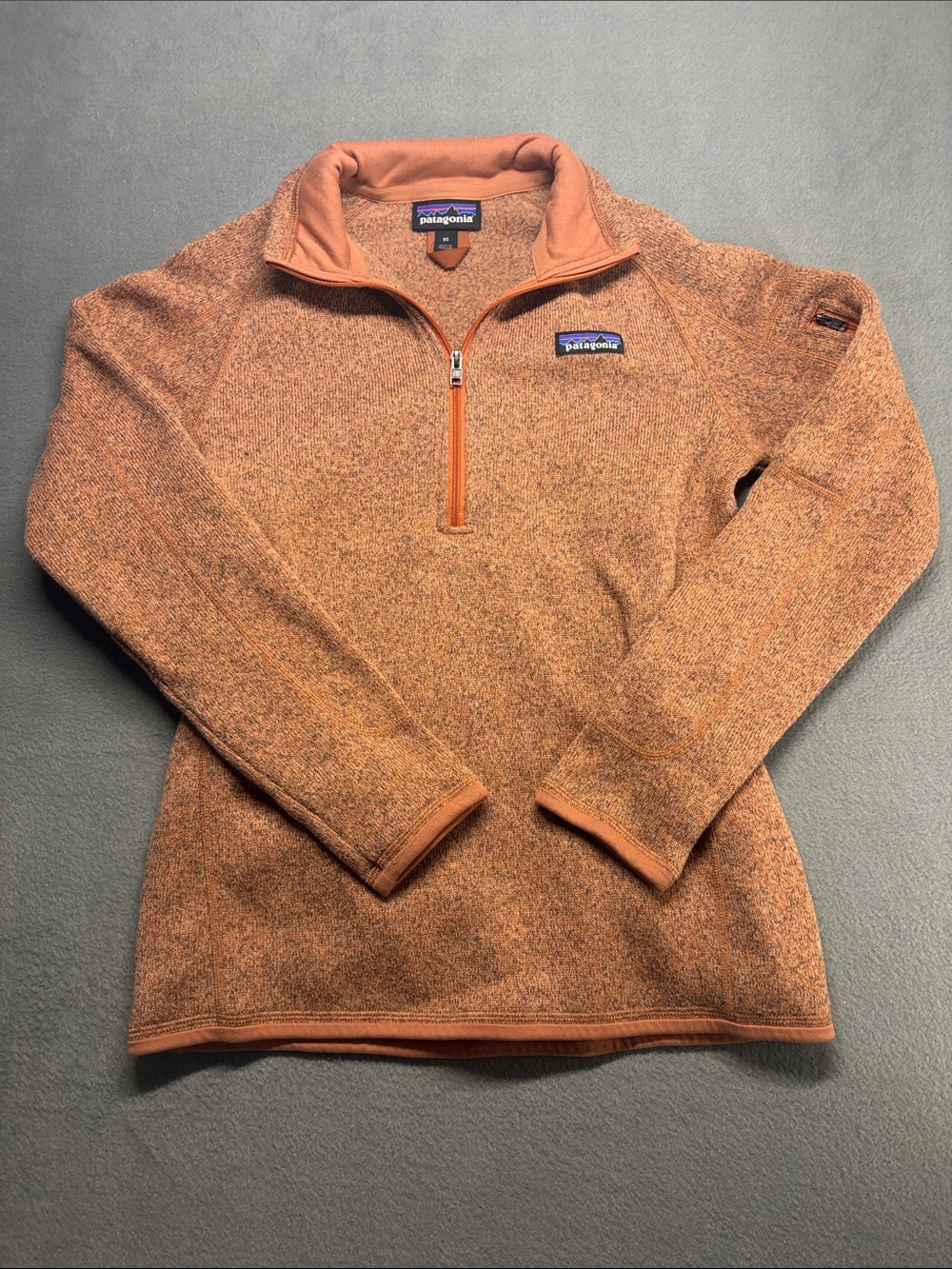 Patagonia Women’s 1/4 Zip Fleece Pullover Heathered Rust Terracotta Size XS